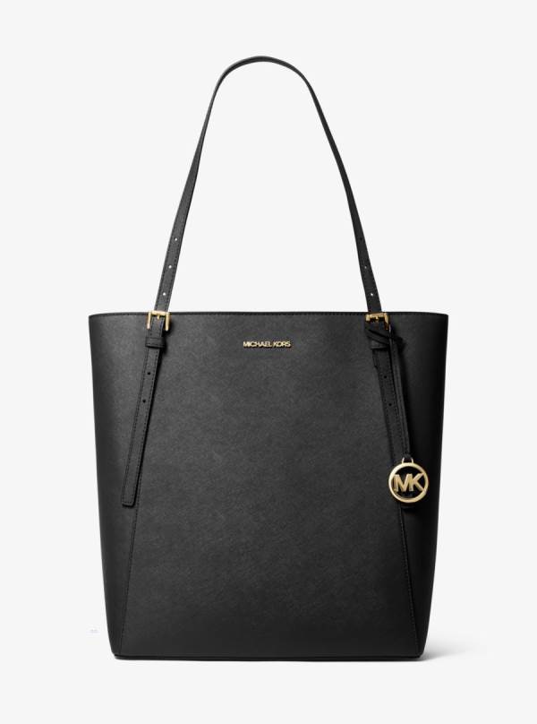 Damske Prenosná Taška Michael Kors Megan Large Saffiano Leather Čierne - Kabelky Michael Kors Levně | TCIEU-5120